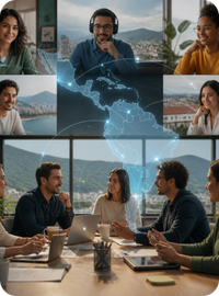 Financial professionals across Latin America connecting through Spanish-language knowledge and collaboration